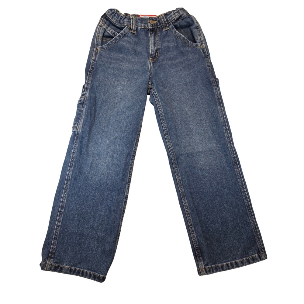 Old Navy Reissue Painters Pants Kids 10 Carpenter Blue Denim Jeans Hammer Loop